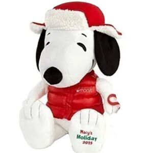 2015 Macy's Parade Holiday Snoopy & Belle Plush Figure Christmas NWT